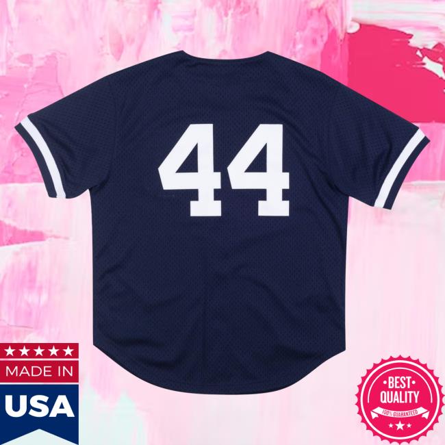 Official Moda3 Mitchell And Ness Yankees Reggie Jackson '97 Authentic Batting Practice Baseball Jersey Tee Shirt Official Moda3 Mitchell And Ness Yankees Reggie Jackson '97 Authentic Batting Practice Baseball Jersey Tee Shirt
