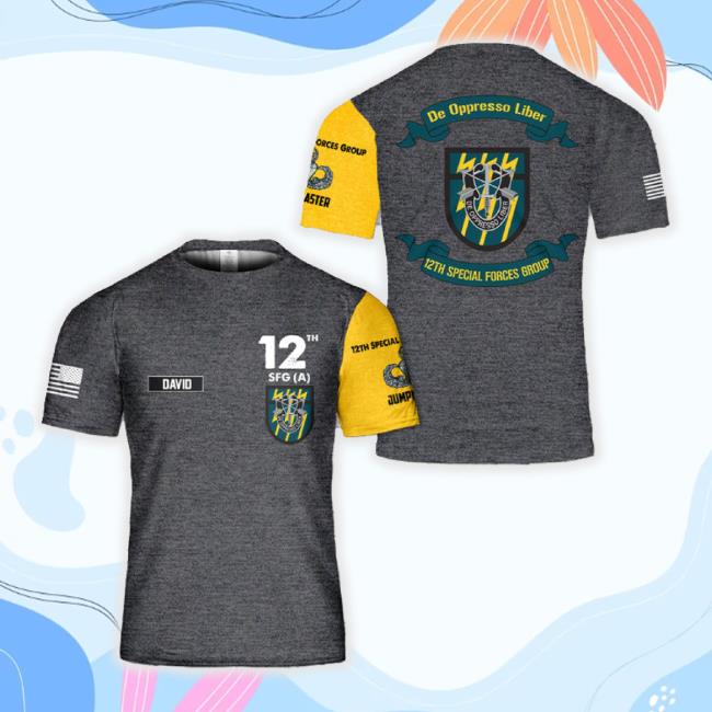 Custom Name Us Army Special 12Th Special Forces Group (12Th Sfg)(A) t-shirt, hoodie, tank top, sweater and long sleeve t-shirt 3D Custom Name Us Army Special 12Th Special Forces Group (12Th Sfg)(A) t-shirt, hoodie, tank top, sweater and long sleeve t-shirt 3D