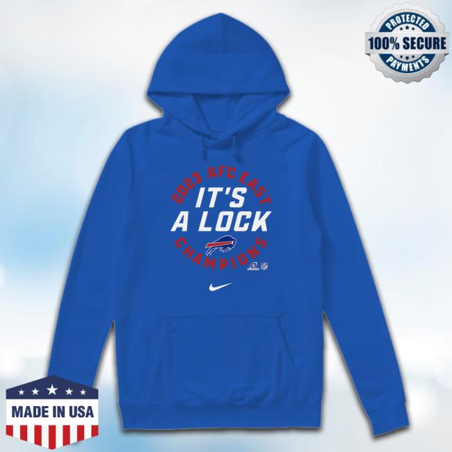 It's A Lock Buffalo Bills Shirts Buffalo Bills 2023 Afc East Division Champions Locker Room Trophy Collection T-Shirt It's A Lock Buffalo Bills Shirts Buffalo Bills 2023 Afc East Division Champions Locker Room Trophy Collection T-Shirt