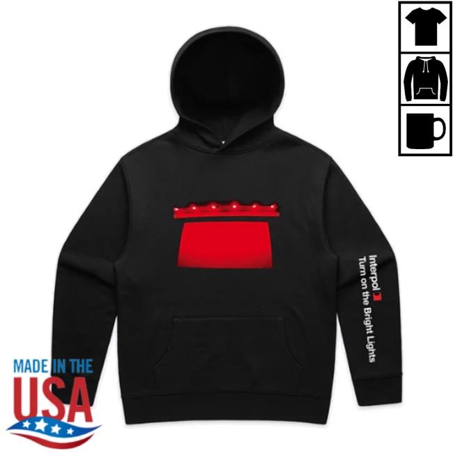 Official Interpol - Turn On The Bright Lights - Hoodie Black Shirt