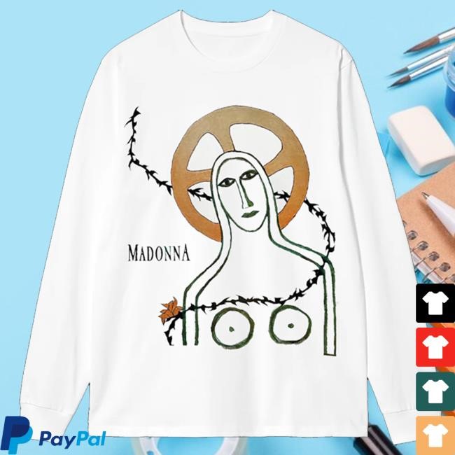 Madonna Merch Like A Prayer Oversized Long Sleeve Sweatshirt Madonna Merch Like A Prayer Oversized Long Sleeve Sweatshirt