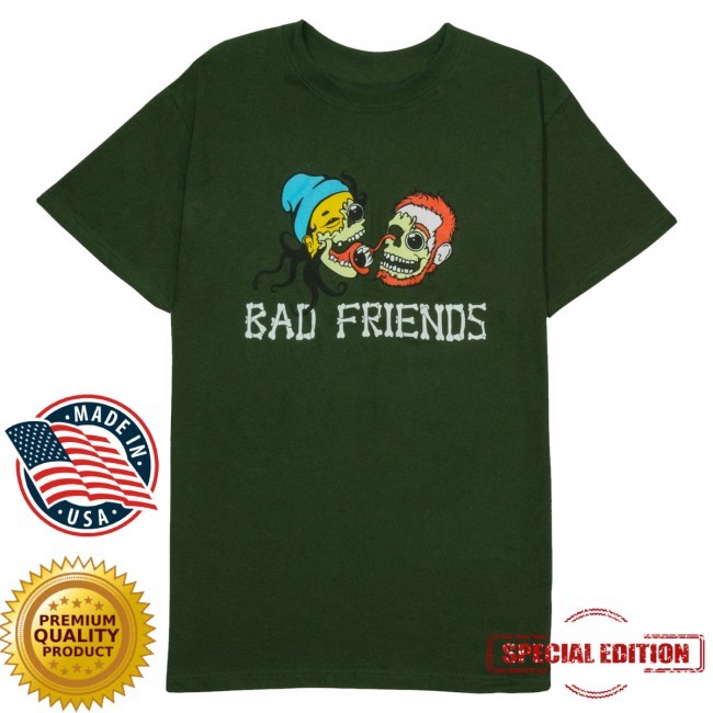 Official Bad Friends Merch Bad Friends Bones Shirt - Teecandal