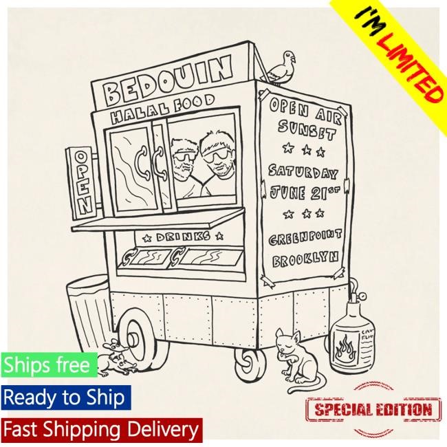 Official Hello Merch Shop Store Bedouin Food Cart Hoodie - Teecandal