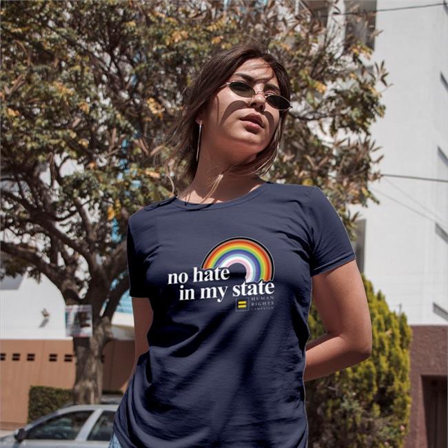 No Hate In My State Rainbow Shirt