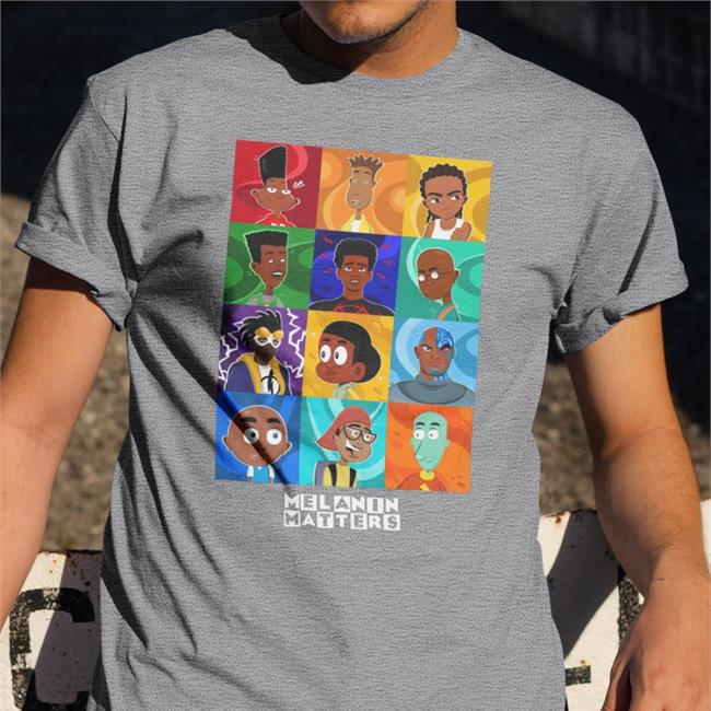 Thaddeus Black Boys In Cartoons Melanin Matters Tee Shirt Hippy Potter Store