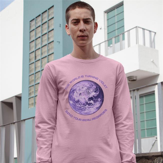 The World Is Turning Violet Shirt Send Your Beau Regardes Anus
