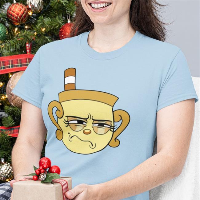 Iam8bit Merch The Cuphead Show Super Extra Comfy Character Tee Light Blue