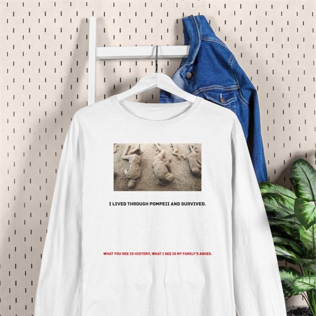 Shirts That Go Hard Shirtsthtgohard Store I Lived Through Pompeii And Survived Shirt