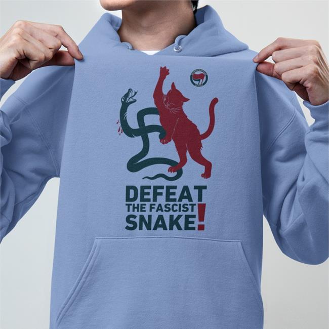 Antifaschistische Aktion Soviet Cat Defeat The Fascist Snake Shirt No Gods No Masters