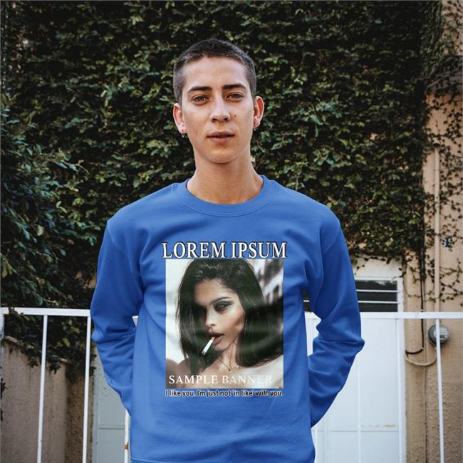 Shirts That Go Hard Lorem Ipsum Sample Banner I Like You I'm Just Not In Like With You Hoodie Shirtsthtgohard