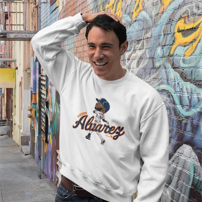Yordan Alvarez Caricature Sweatshirt Breaking T Store Yordan Alvarez Caricature Tee Shirt Breaking T Store