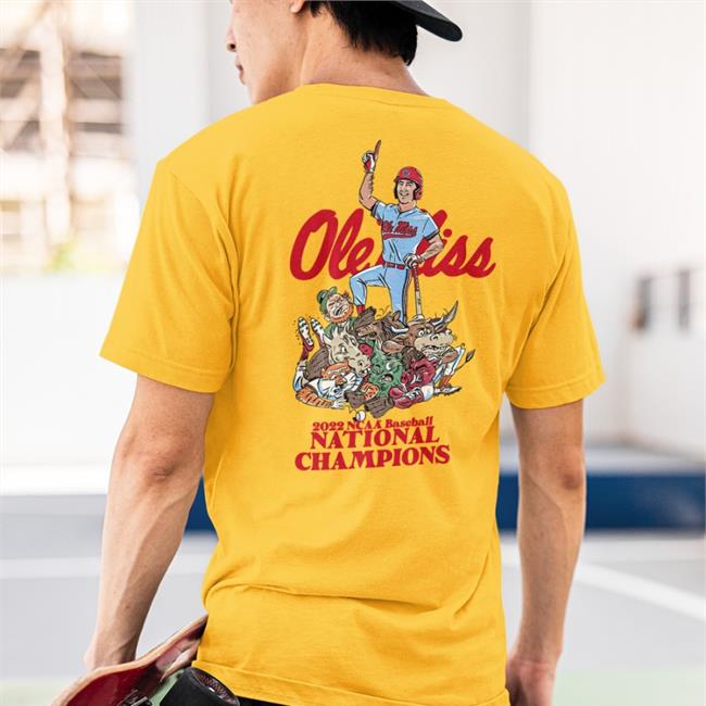 Ole Miss 2022 Ncaa Baseball National Champions Tee Shirts