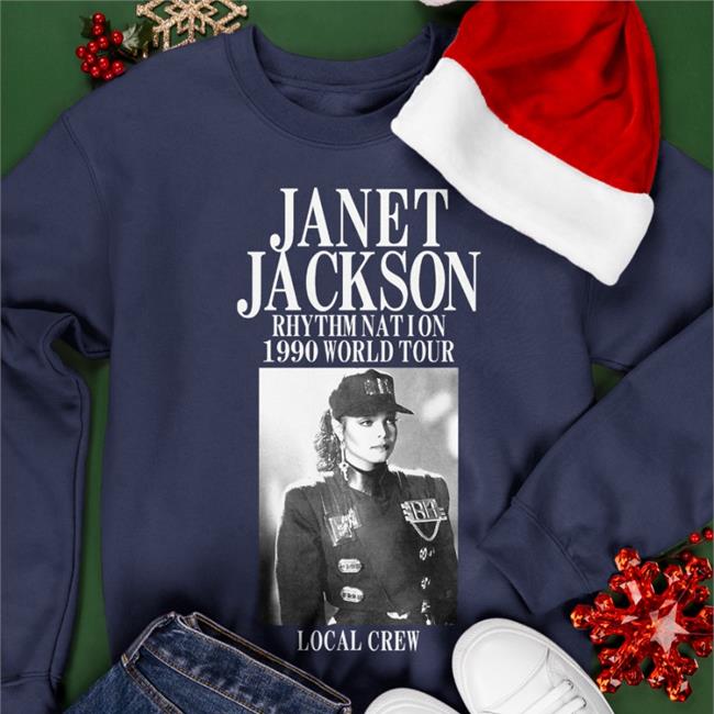 1990 Janet Jackson Rhythm Nation World Tour T Shirt Janet Jackson Rhythm Nation 1990 World Tour Local Crew T Shirt