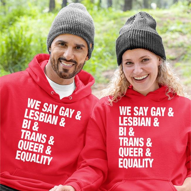 Sue Bird Wearing We Say Gay Lesbian Bi Trans Queer Equality Hooded Sweatshirt Seattle Storm