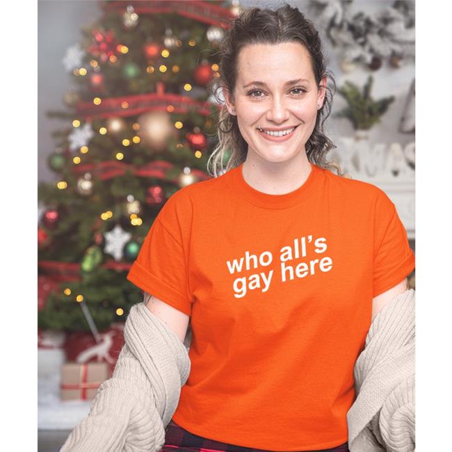 Navy Who All's Gay Here Shirt Heather Hogan