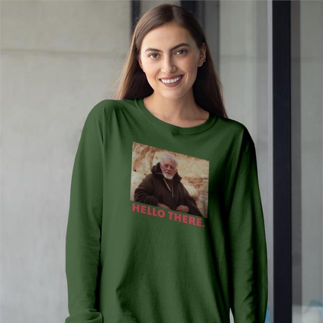 Ewan Mcgregor Wearing Obi-Wan Kenobi Hello There Shirt