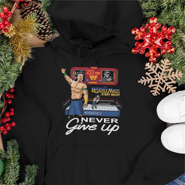 Wwe Shop John Cena 20 Years Never Give Up Authentic Tee