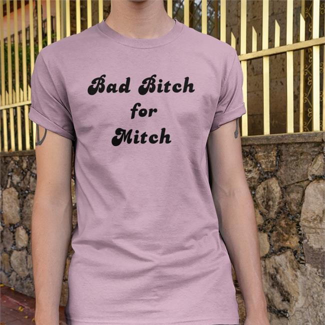 Harrys Styles Bad Bitch For Mitch Funny T Shirt Pink