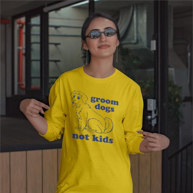 Gaysagainstgroomers Merch Groom Dogs Not Kids T-Shirt