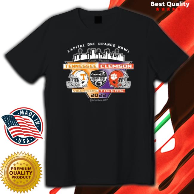 Tennessee Volunteers Vs Clemson Tigers Capital One Orange Bowl South Florida 2022 T-Shirt