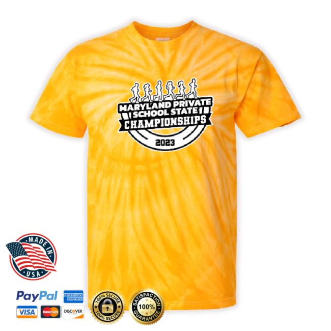 Trending 2023 Maryland Private School State Championships Tie Dye Unisex Sweatshirt Gold