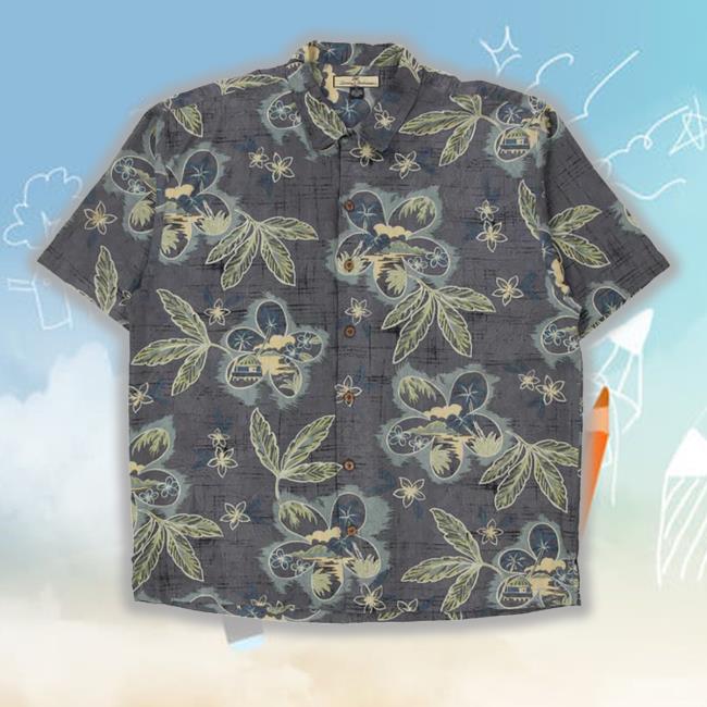Thrifted Merch Tommy Bahama Floral Hawaiian Tee Shirt