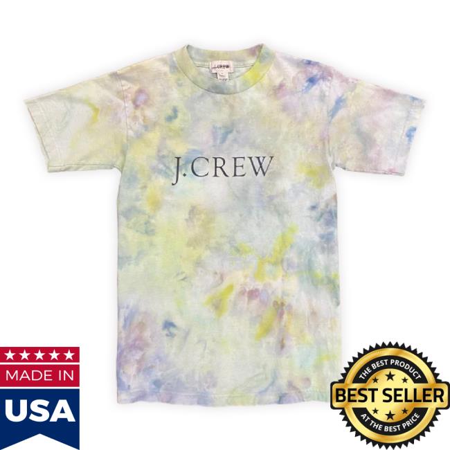 Official Vintage J. Crew Made In The Usa Tie Dye Logo Hoodie Sweatshirt