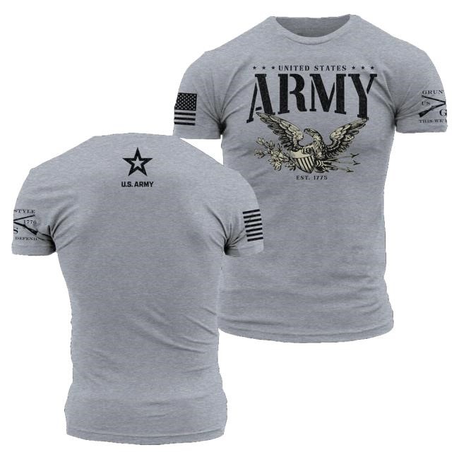 Official Army Eagle Tee Dark Heather Gray