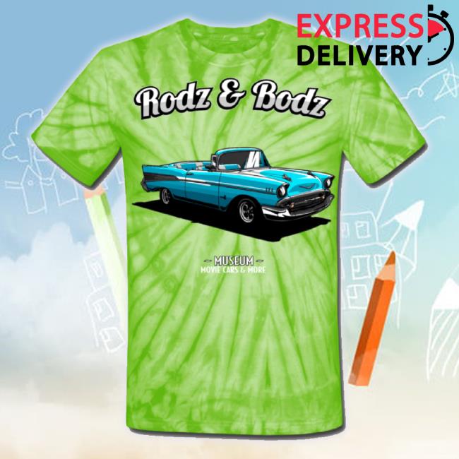 Official Unisex Tie Dye Sweaters 57 Chevy Spider Lime Green