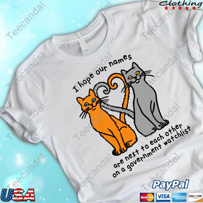 Goodshirts I Hope Our Names Are Next To Each Other On A Government Watchlist Tee Shirt