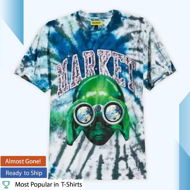 Market Chinatown Market T Shirt Alien Graphic Tie Dye Hoodie Sweatshirt