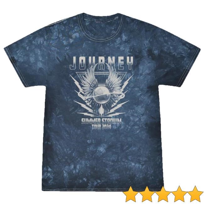 Official Journey Music Merch 2024 Navy Mineral Wash Sweatshirt