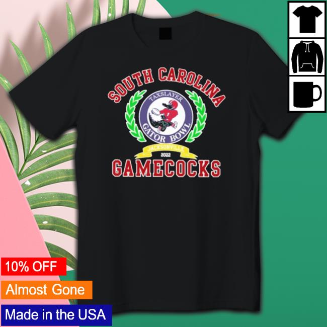 Official South Carolina Taxslayer Gator Bowl Jacksonville 2022 Gamecocks Tee Shirt