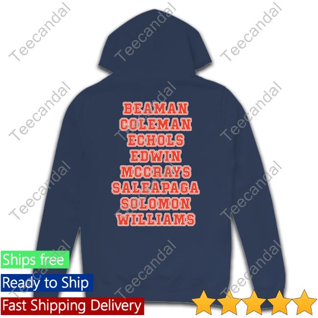 Official Beaman Coleman Echols Edwin Mccray Saleapaga Solomon Williams Sweatshirt Beaman Coleman Echols Edwin Mccray Saleapaga Solomon Williams Sweatshirt Walker White