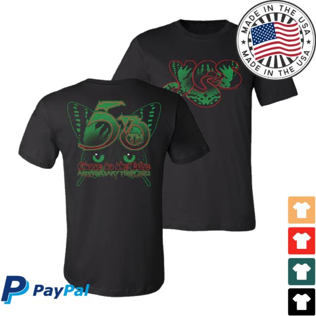 Original Yes Official Merch Store Yes Official Store "Close To The Edge" 50Th Anniversary Tour Black Butterfly Classic Shirt Yesofficial Shop