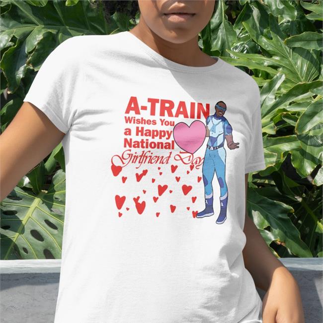 Lucca International Merch A Train Wishes You A Happy National Girlfriend Day Sweatshirt Lightblue