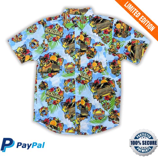 Nickelback Merch Aloha Button Up T Shirts