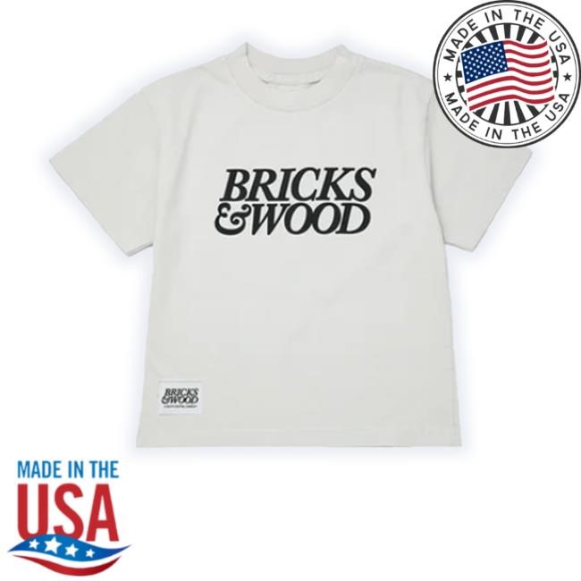 Official Trending Bricksandwood Store Baby Bricks Core Logo Tee - Cement T-Shirt