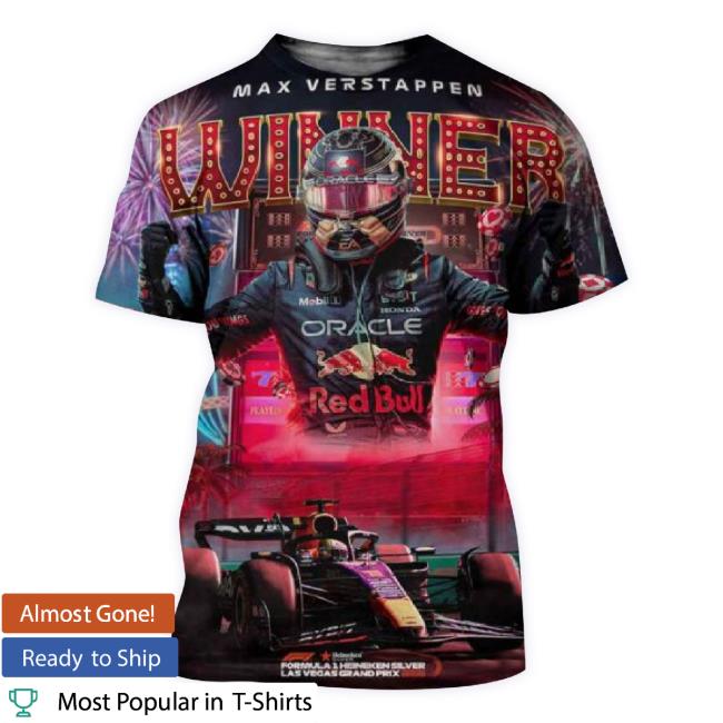 Official Max Verstappen Formula 1 Heineken Silver Las Vegas Grand Prix 2023 Winner 3D t-shirt, hoodie, tank top, sweater and long sleeve t-shirt