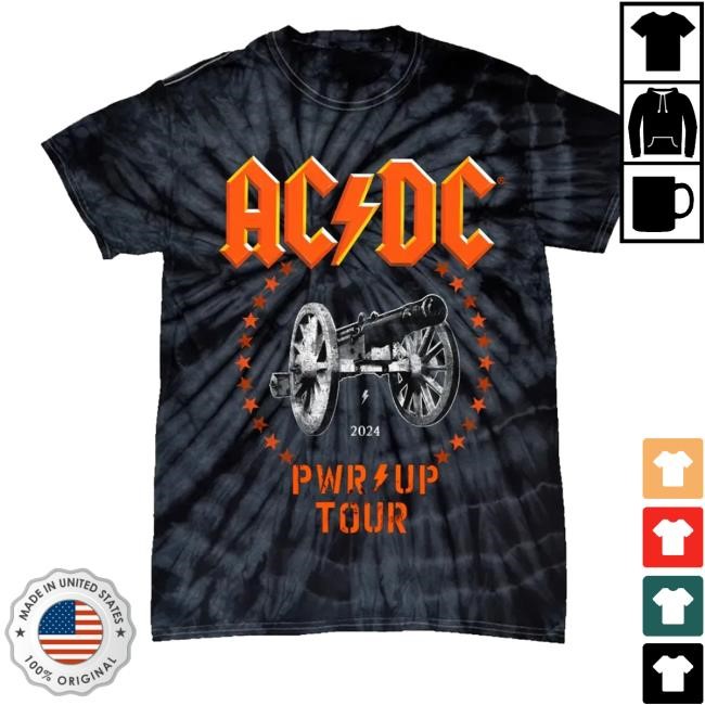 Ac/Dc Cannon 2024 Tie Dye Tour Long Sleeve Shirt