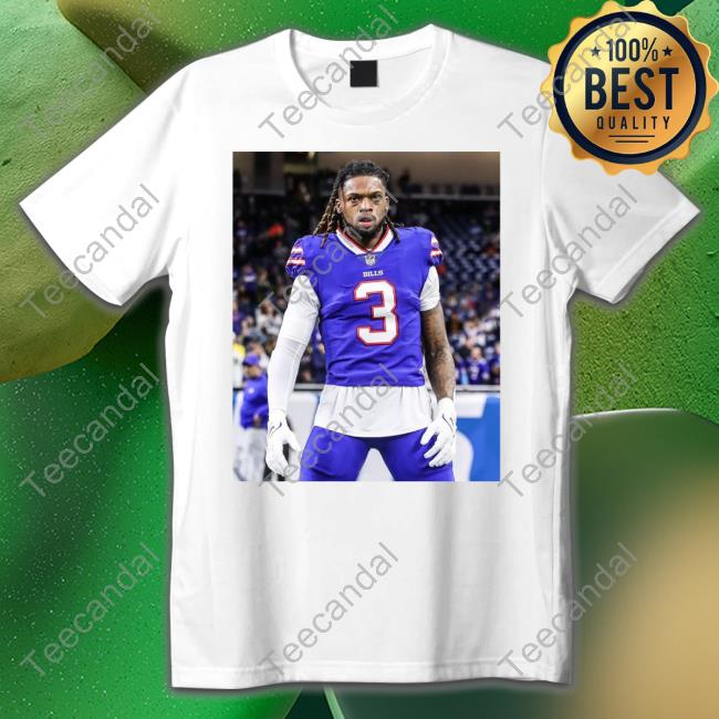 Oursf49ers Wr Deebo Samuel Wearing Bills' Damar Hamlin Tee Shirt