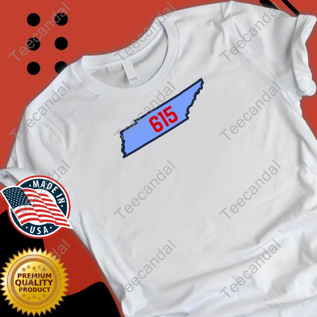 Luke Kornet Wearing Nashville 615 Tennessee State Map Tee Shirt