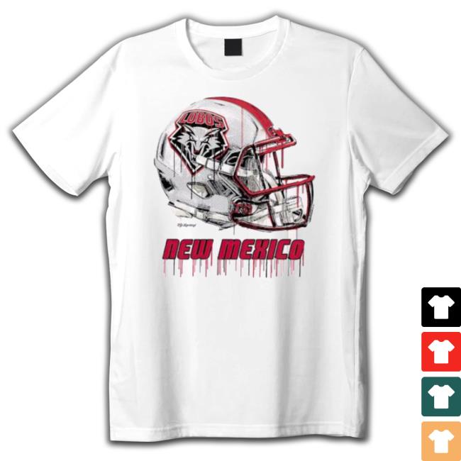 New Mexico Lobos Dripping Helmet Classic Shirt