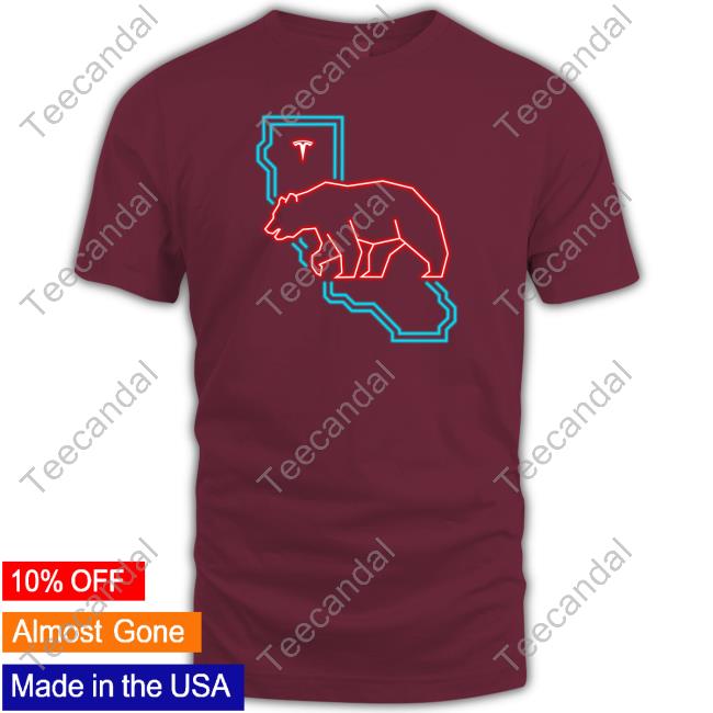Tesla Usa Engineering Hq California Bear Long Sleeve Tee Shirt Elon Musk