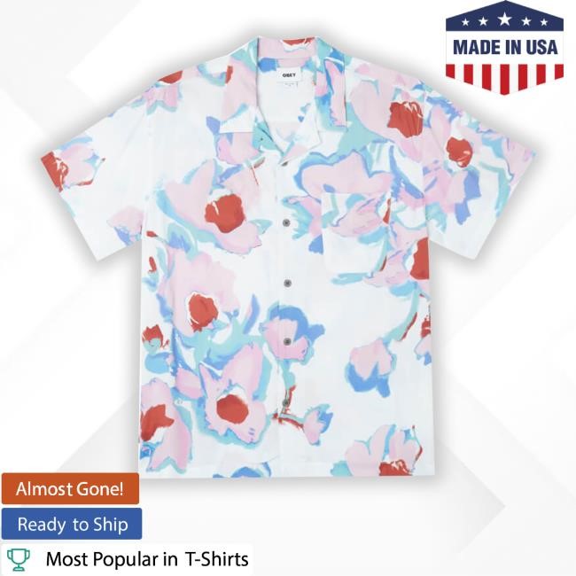 Obeyclothing Acrylic Flower Cream Multi T Shirt