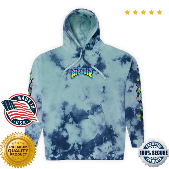 Official Dino Skate Merch Store Ripndip Psychedelic Garden TankTop (Navy/Aqua Lightning Wash) Dinoskateshop