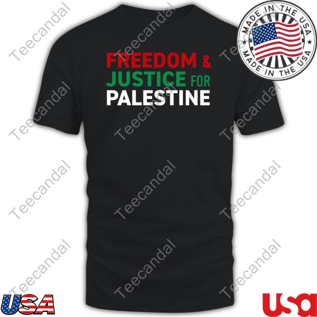 Omar Sakr Wearing Freedom& Justice For Palestine Hoodie