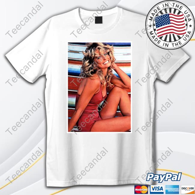 Roldschoolcool Farrah Fawcett Red Bathing Suit Flag Tank Top
