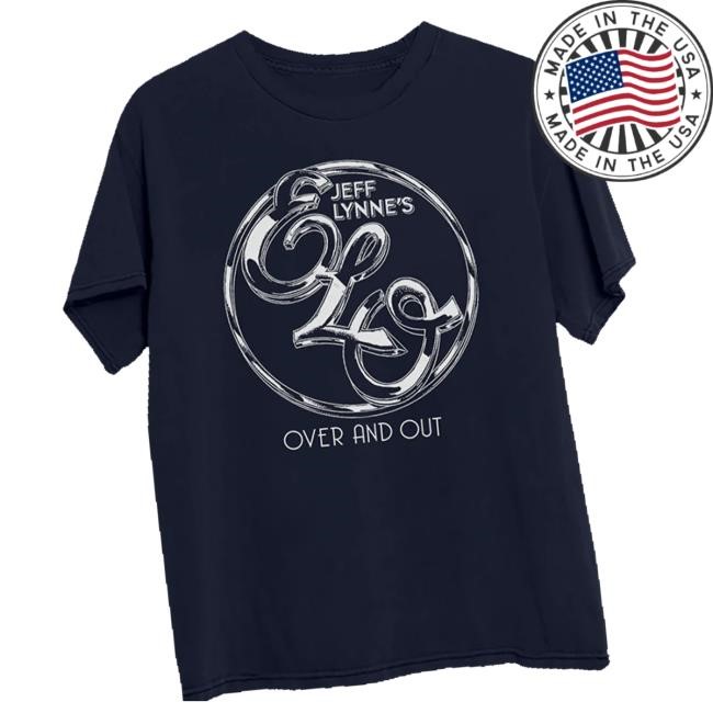 Official Jeff Lynne's Elo Merch Navy Over And Out Crewneck Sweatshirt