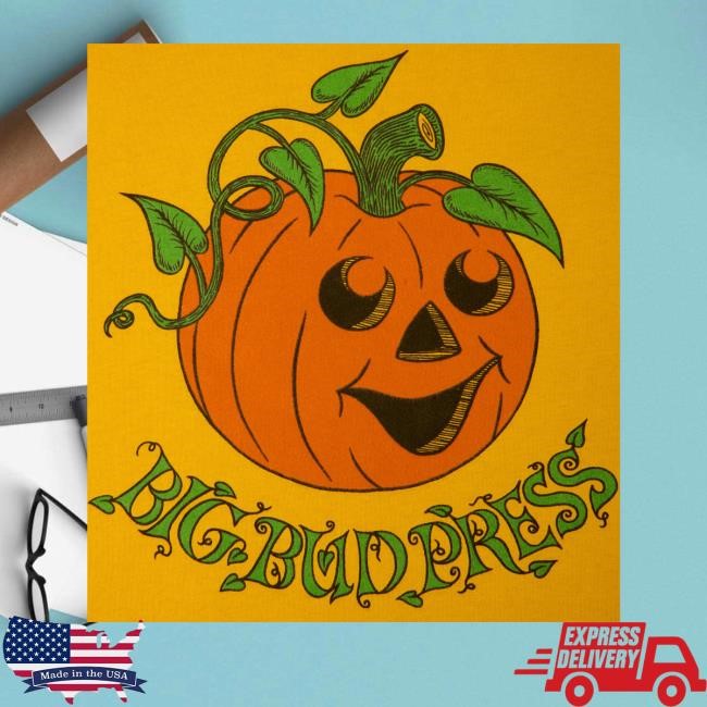 Official Big Bud Press Merch Halloween Organic Tee - Pumpkin Sweatshirt